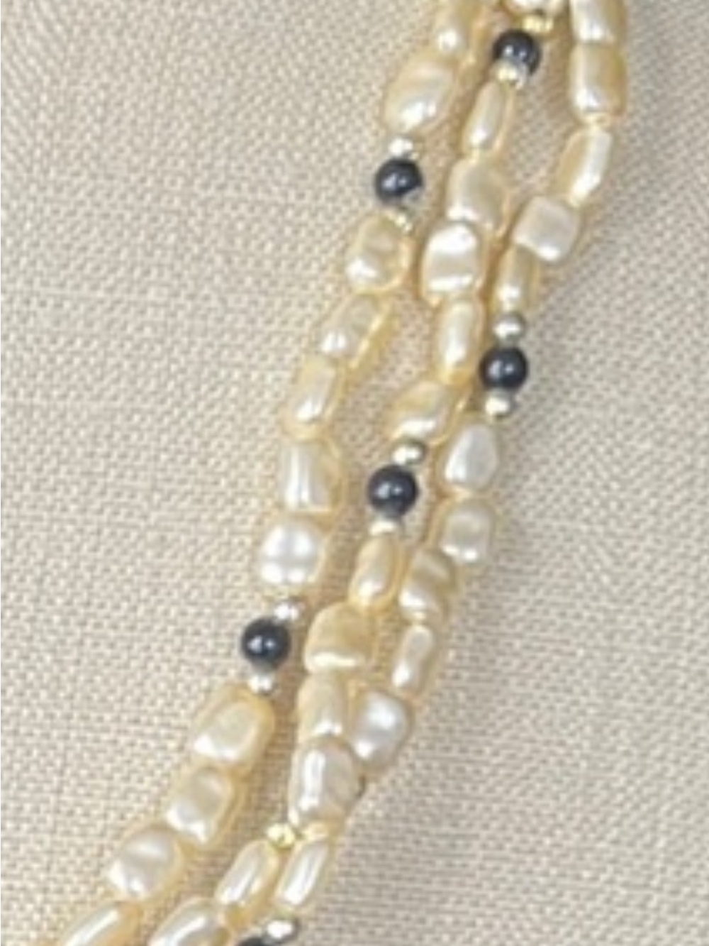 Park Lane Cream and Gold Layered Pearl Necklace - Picture 7 of 7
